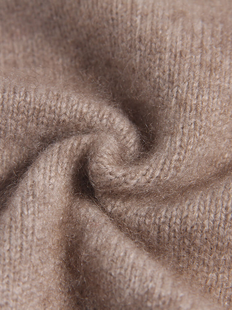 Cute Bear Face Cozy Brown Cashmere Knit Sweater for Kids